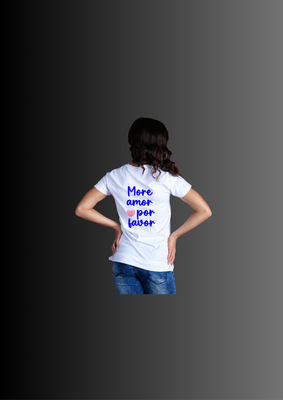 More amor por favor  blue T-shirt