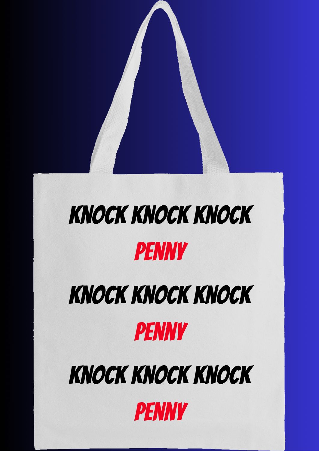 Knock knock knock textil bag