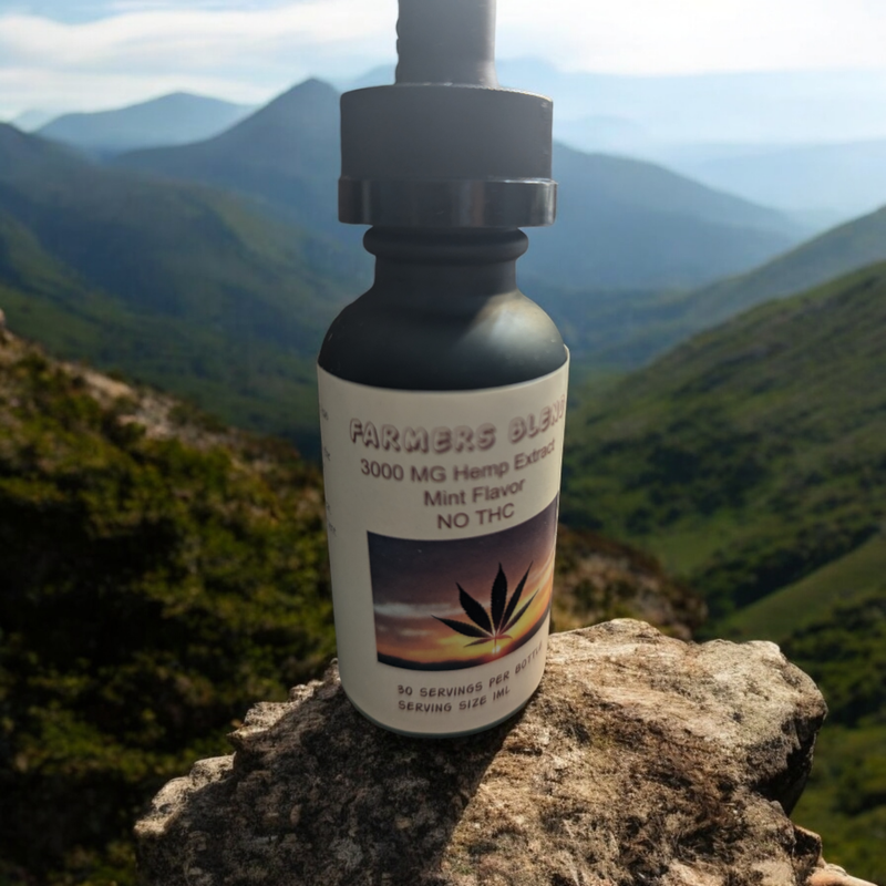 Farmer&#39;s Blend pure isolate CBD oil. 3000mg bottle