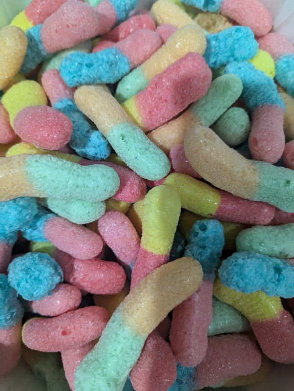 Freeze dried sour Worms 15 CT
