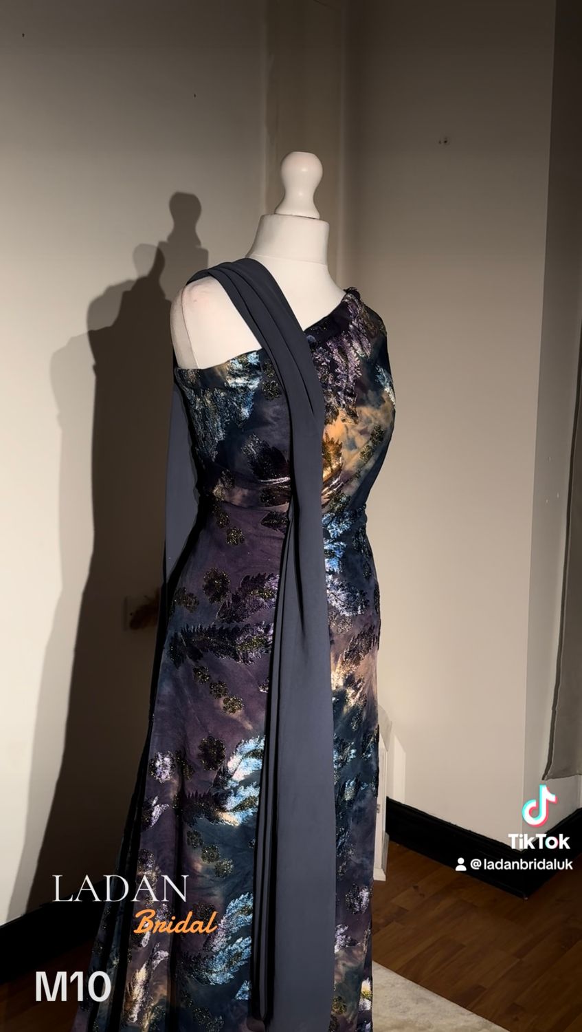 Maqbal Dirac Full Set – Black with Multicolour Floral