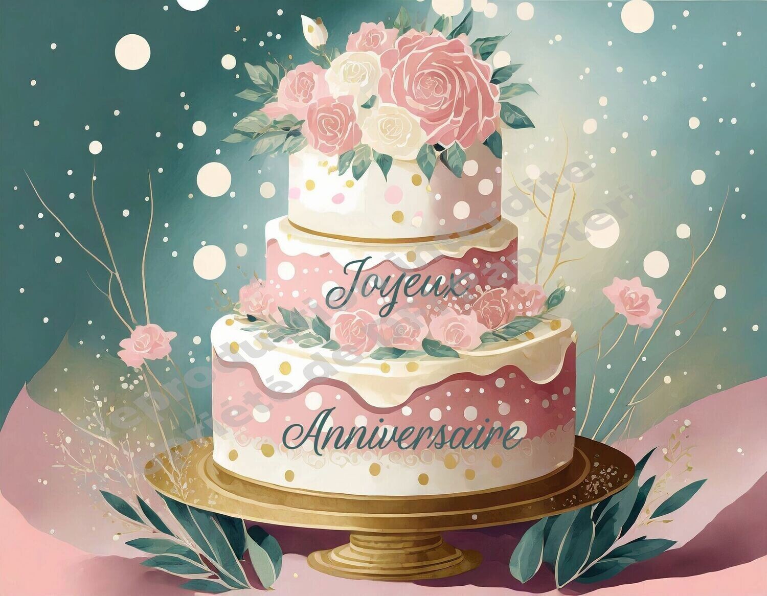 Gros gâteau d'anniversaire
