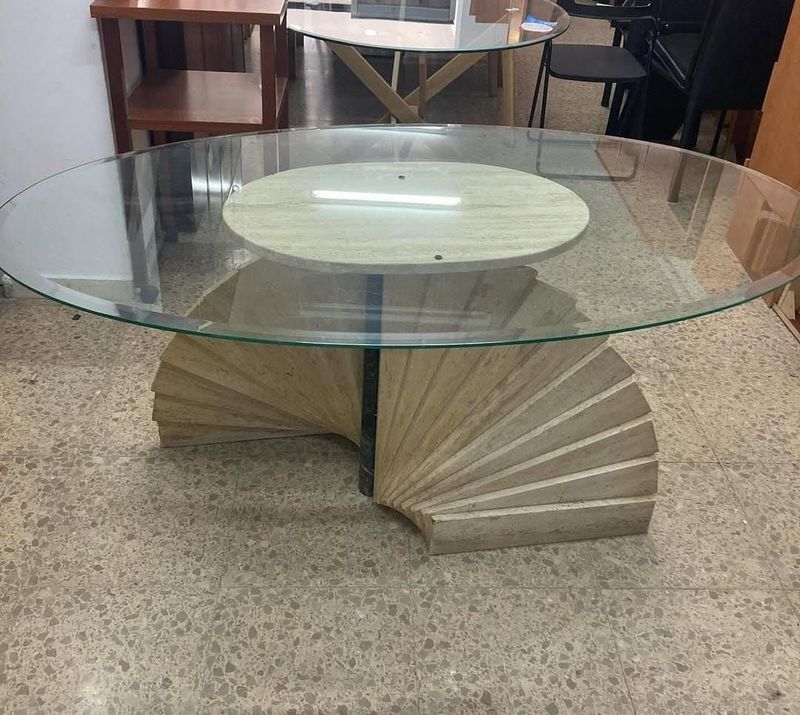 MESA DE COMEDOR CON CRISTAL