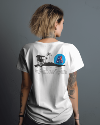 Maglietta bianca con stampa by American anche su retro