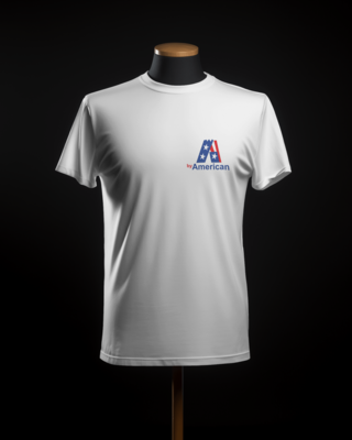Maglietta con stampa by American (logo 3cm)