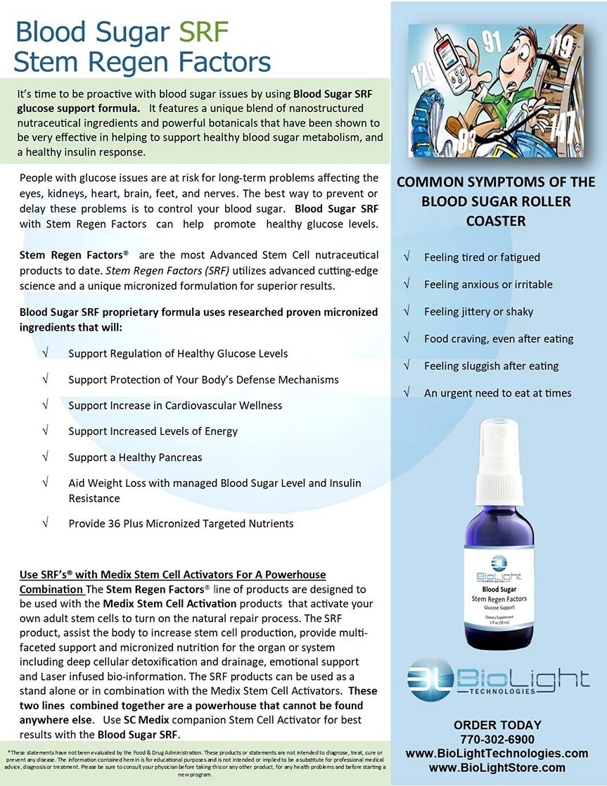 Biolight Blood Sugar Stem Regen Factors