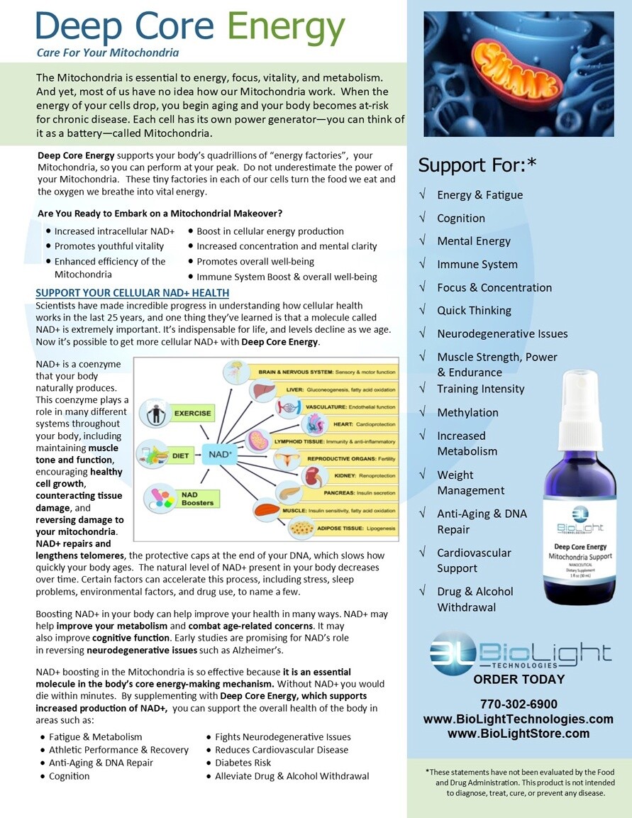 Biolight Deep Core Energy Mitochondria Support