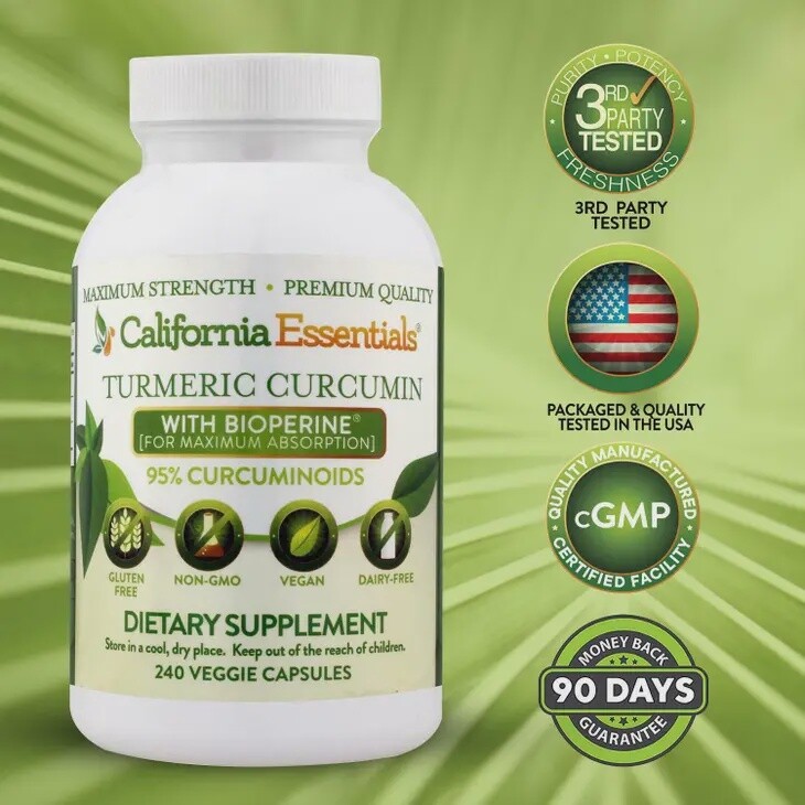 California Essentials Turmeric Curcumin with Bioperine