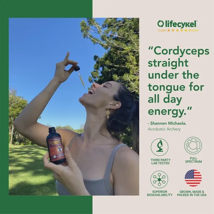 Life Cykel Cordycepts + Liquid Double Extract 4oz