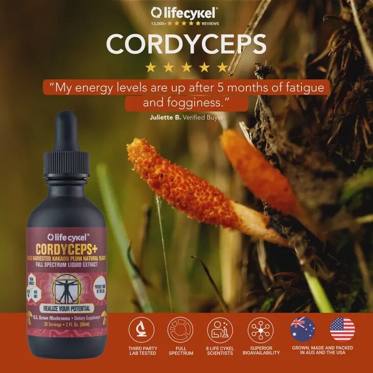 Life Cykel Cordycepts + Liquid Double Extract 4oz