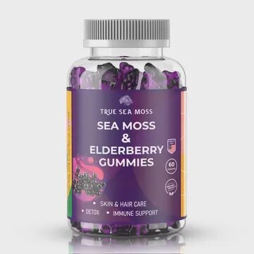 True Sea Moss Sea Moss &amp; Elderberry Gummies