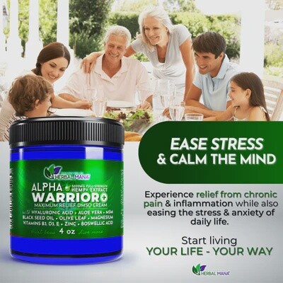 Alpha Warrior+ Maximum Relief DMSO Cream (5000mg)