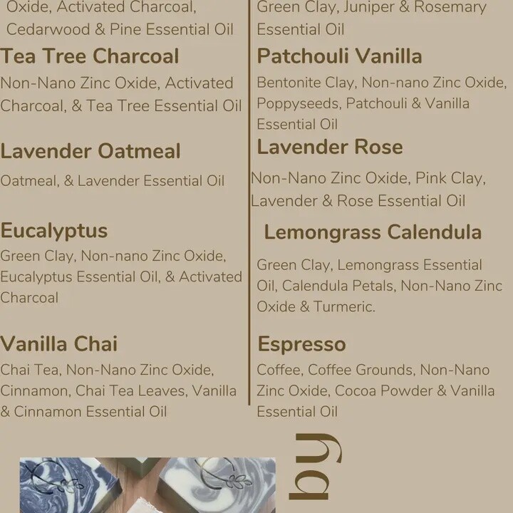 Cosh All natural Vegan Soap Tea Tree Charcoal