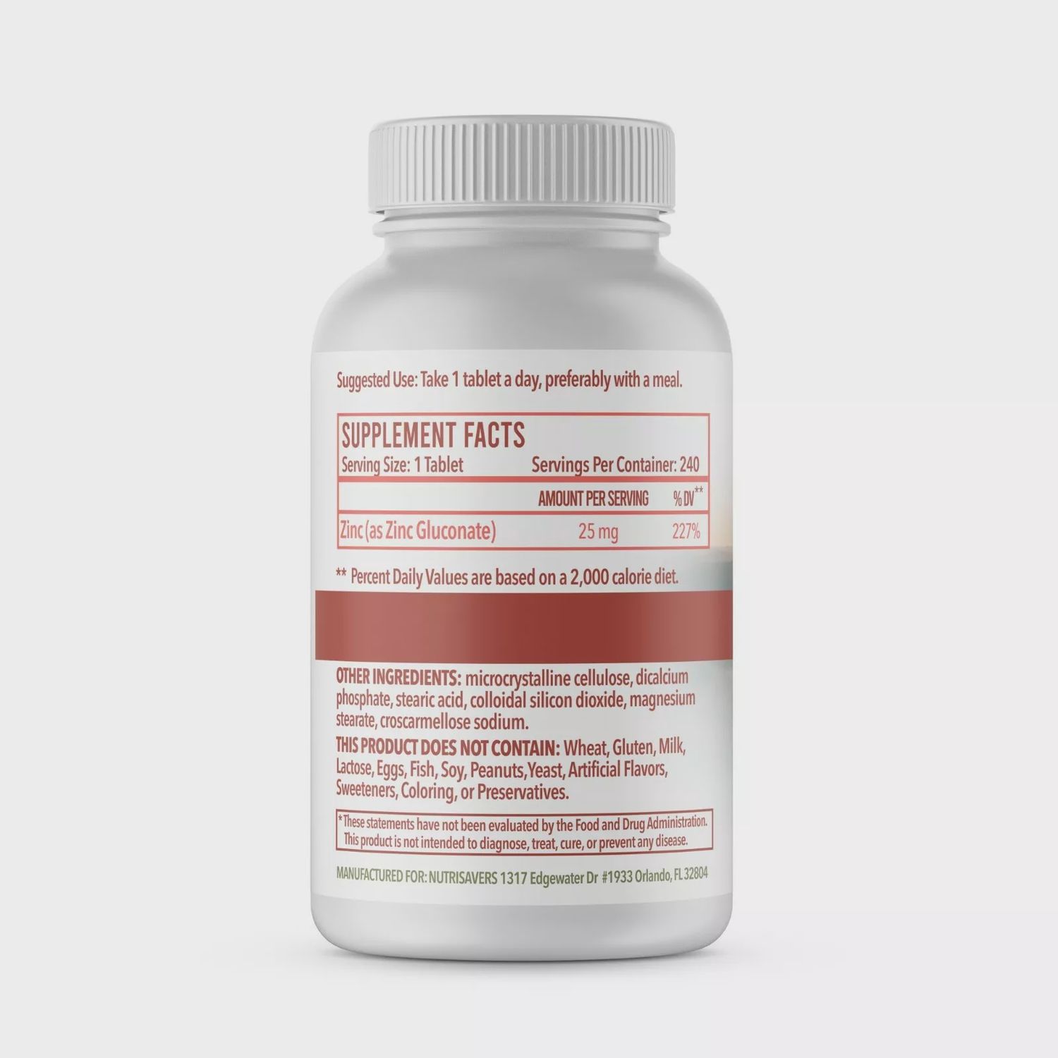 Nutrisavers Zinc 25mg