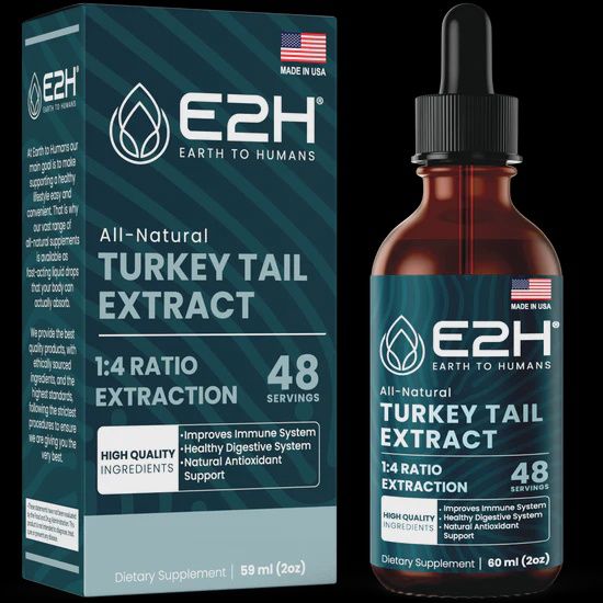 E2H Turkey Tail Extract 1:4 Ratio 48 Servings