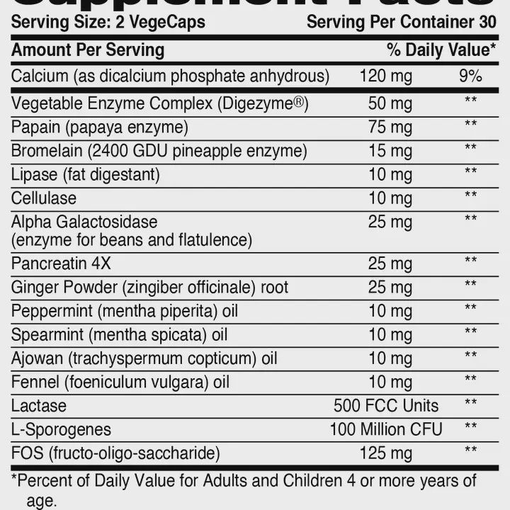 Digest-Aid Digestive Enzyme Complex (60 Vegecaps)