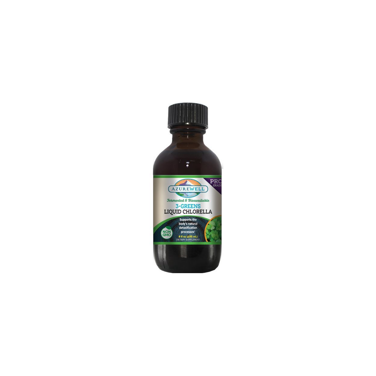 AzureWell 3-Greens Liquid Chlorella, Fermented