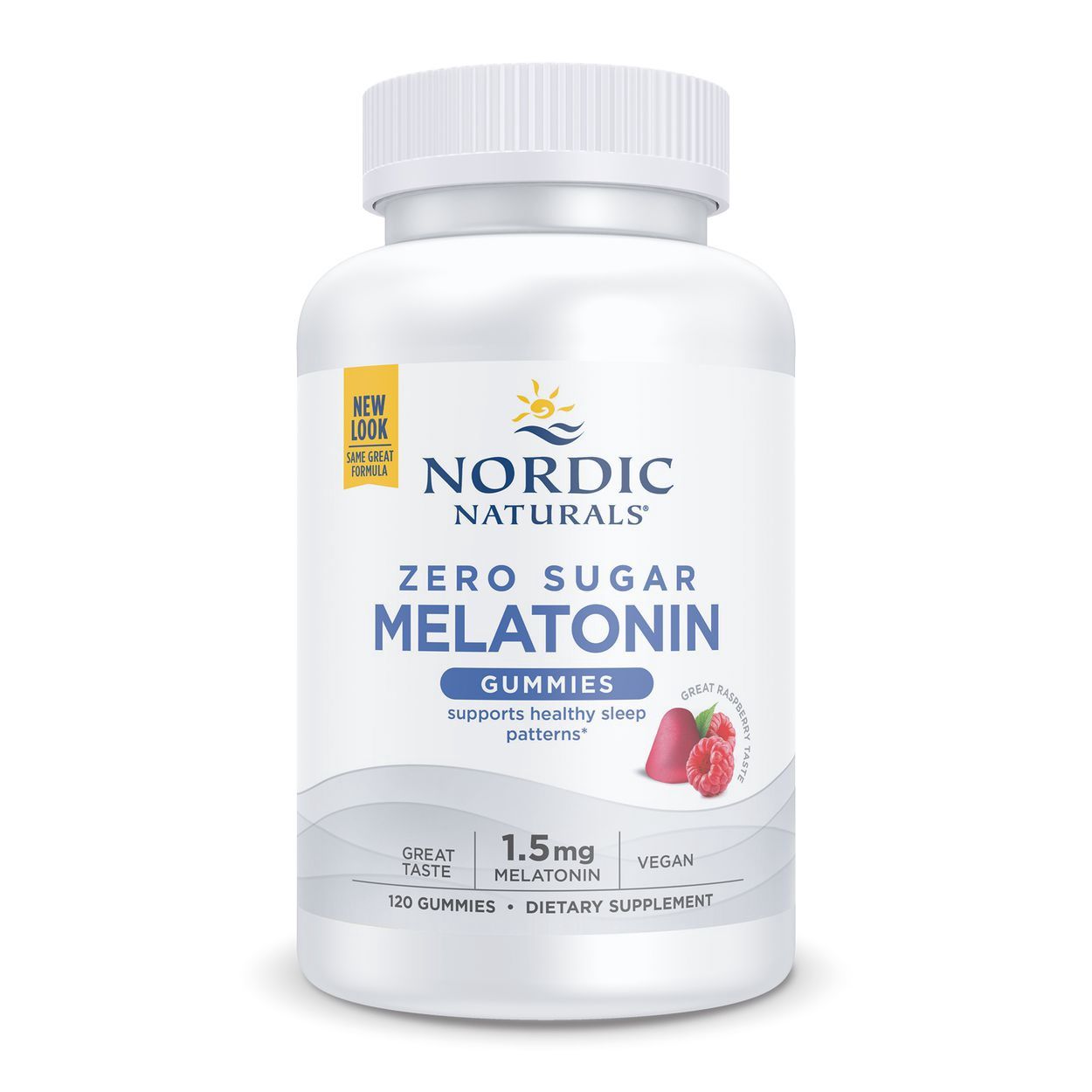 Nordic Naturals Melatonin Gummies, Raspberry, Zero Sugar