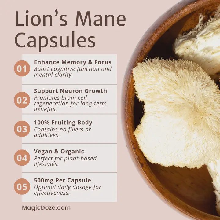 Lion&#39;s Mane Capsules - Brain Food By Magic Doze™