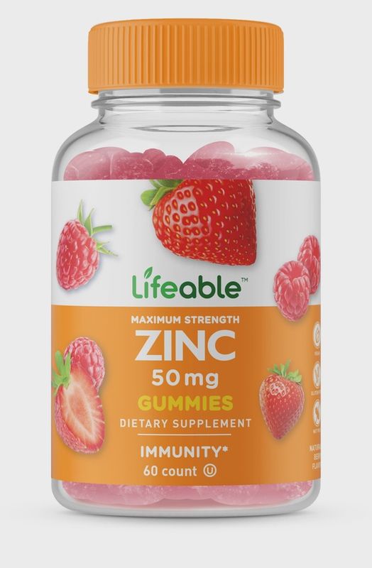 Zinc 50mg Vitamin Gummies, Immunity, Great Tasting!