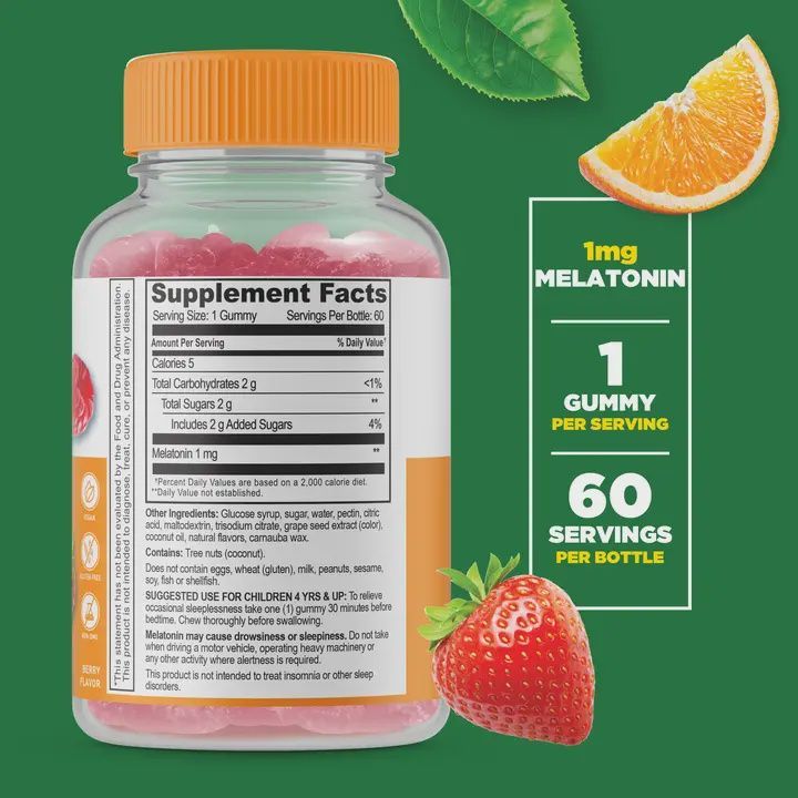 Kids Melatonin 1 Mg Gummies, Fall and Stay Asleep
