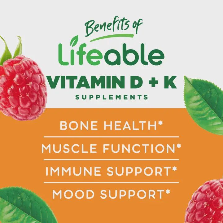 Vitamin D3 + K2 Gummies For Kids - Great Tasting!