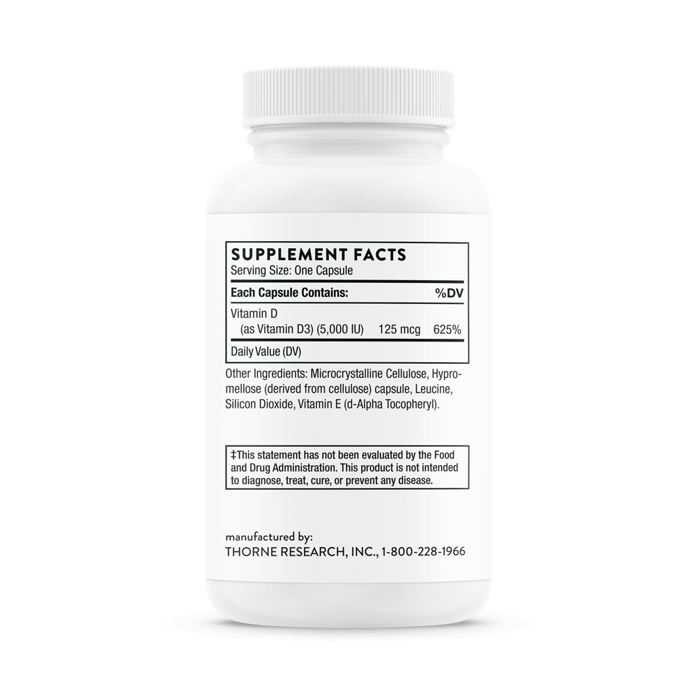 Thorne Vitamin D-5,000 - NSF Certified for Sport