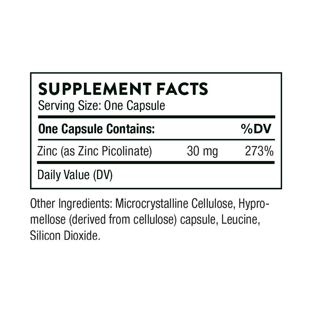 Thorne Zinc Picolinate 30 mg (60 count)