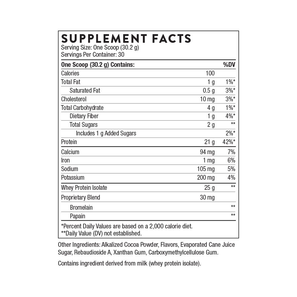 Thorne Whey Protein Isolate - Chocolate