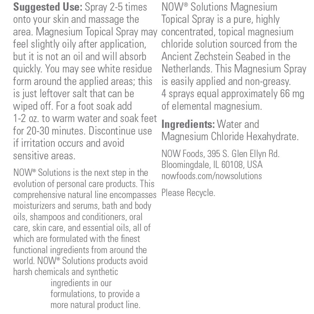Now Magnesium Topical Spray