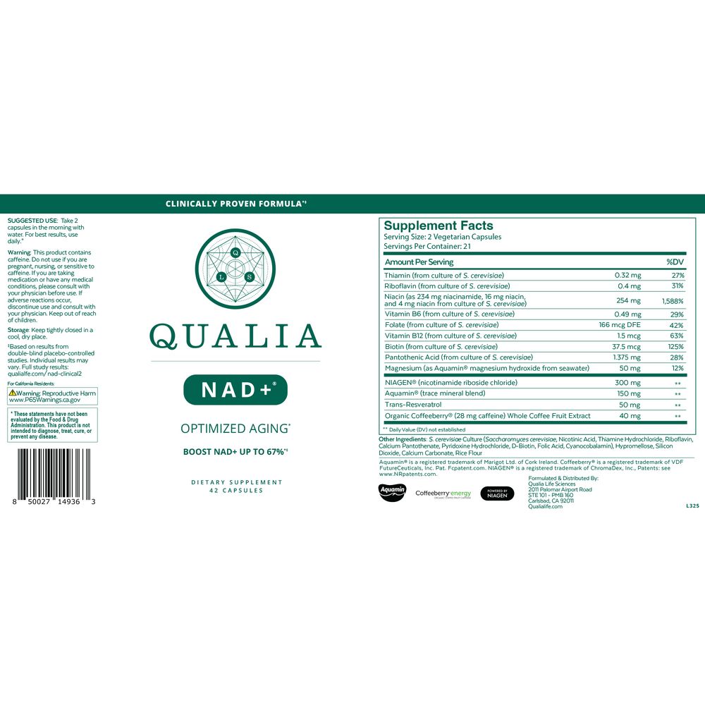 Qualia NAD+ Optimized Aging