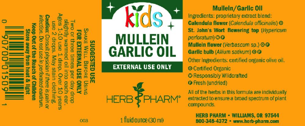 Kids Mullein Garlic Oil Herb Pharm