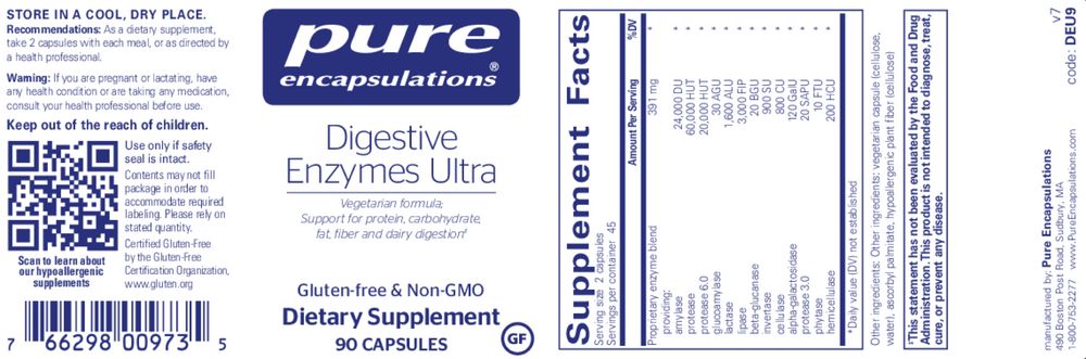 Digestive Enzymes Ultra- Pure Encap