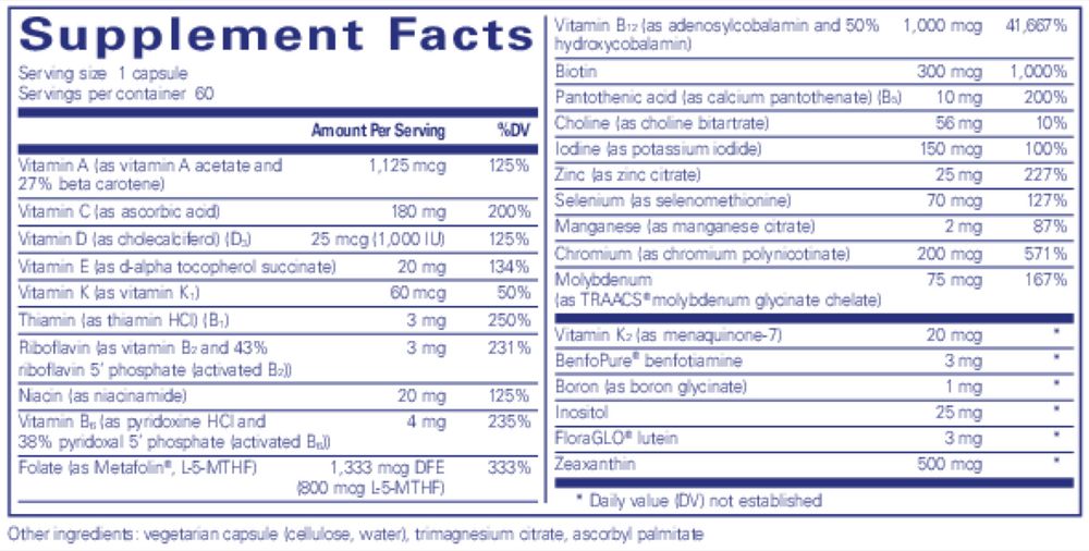 PureGenomics® Multivitamin Pure Encapsulations