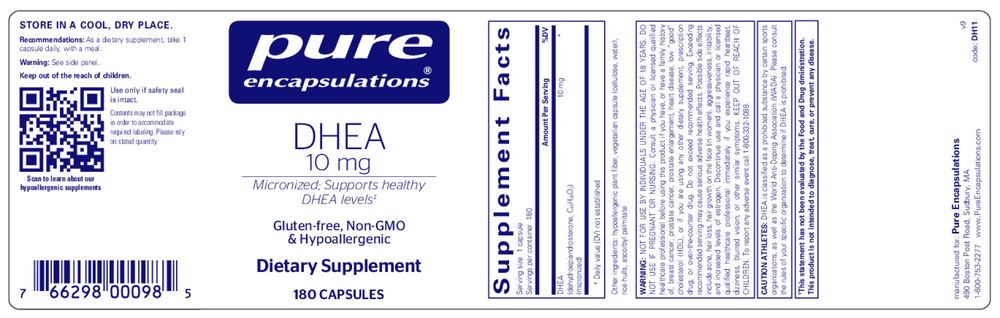DHEA 10mg Pure Encapsulations