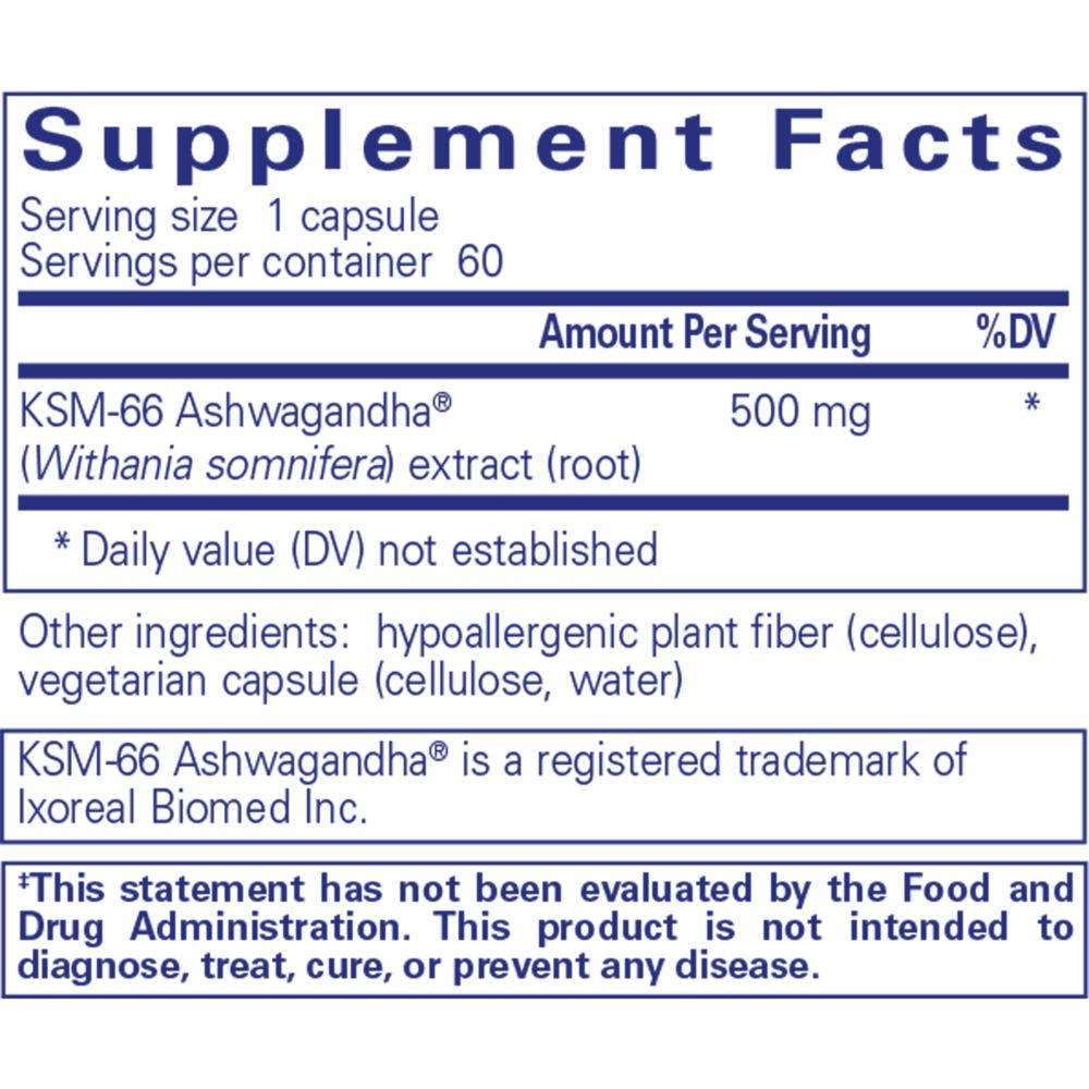 Ashwagandha Pure Encapsulations
