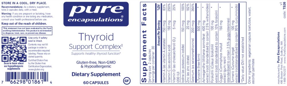 Thyroid Support Complex Pure Encapsulations