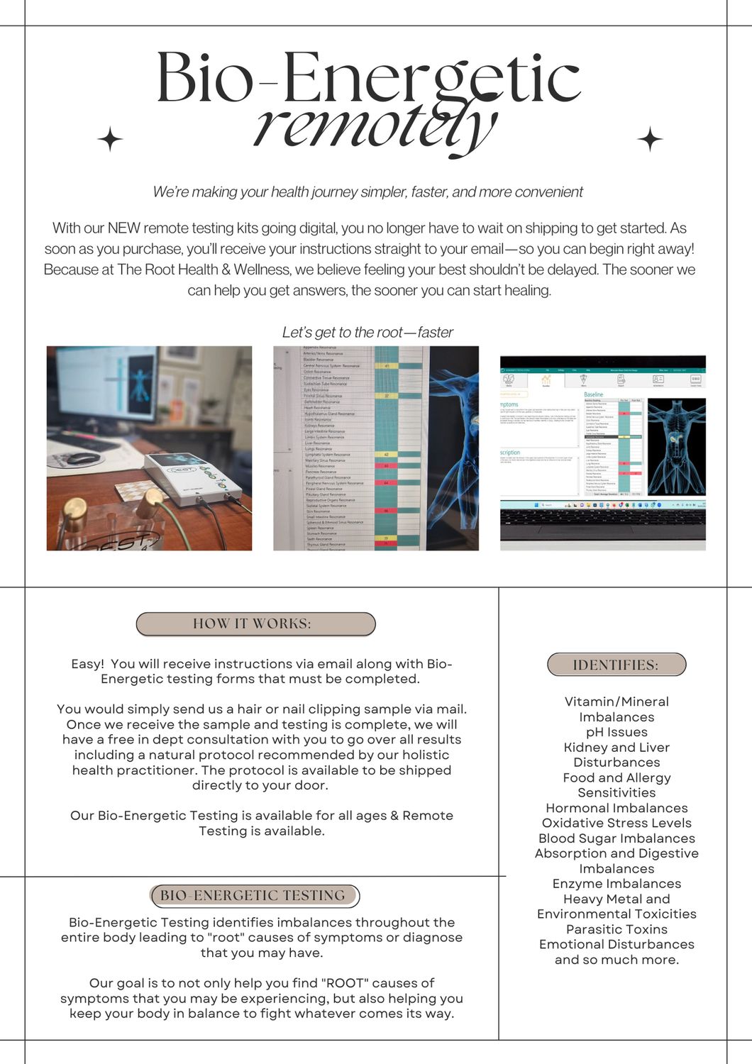 Remote Hair/Nail Bio-Energetic Test Kit