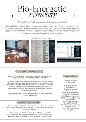 Remote Hair/Nail Bio-Energetic Wellness Scan