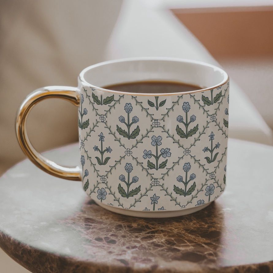 Floral Quilt Coffee Mug