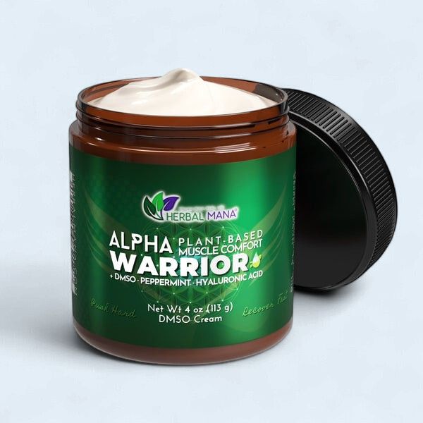 Herbal Mana - Alpha Warrior- DMSO Cream for Joint &amp; Muscle Recovery