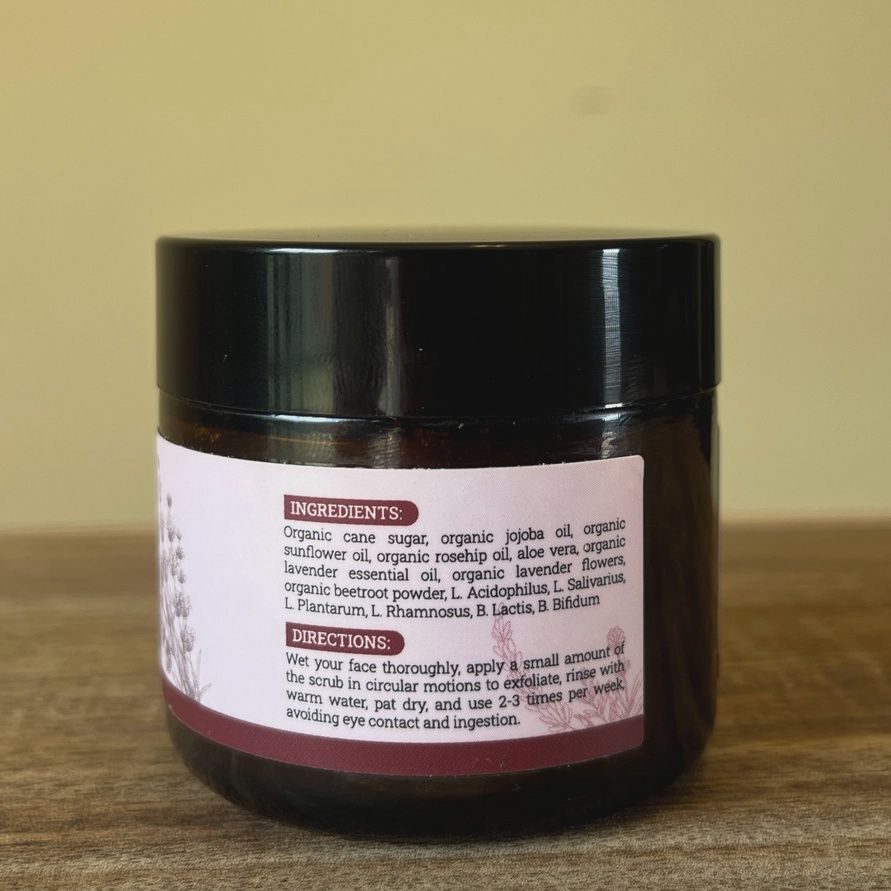 Probiotic Face Scrub | Lavender Scrub | Natural Exfoliation