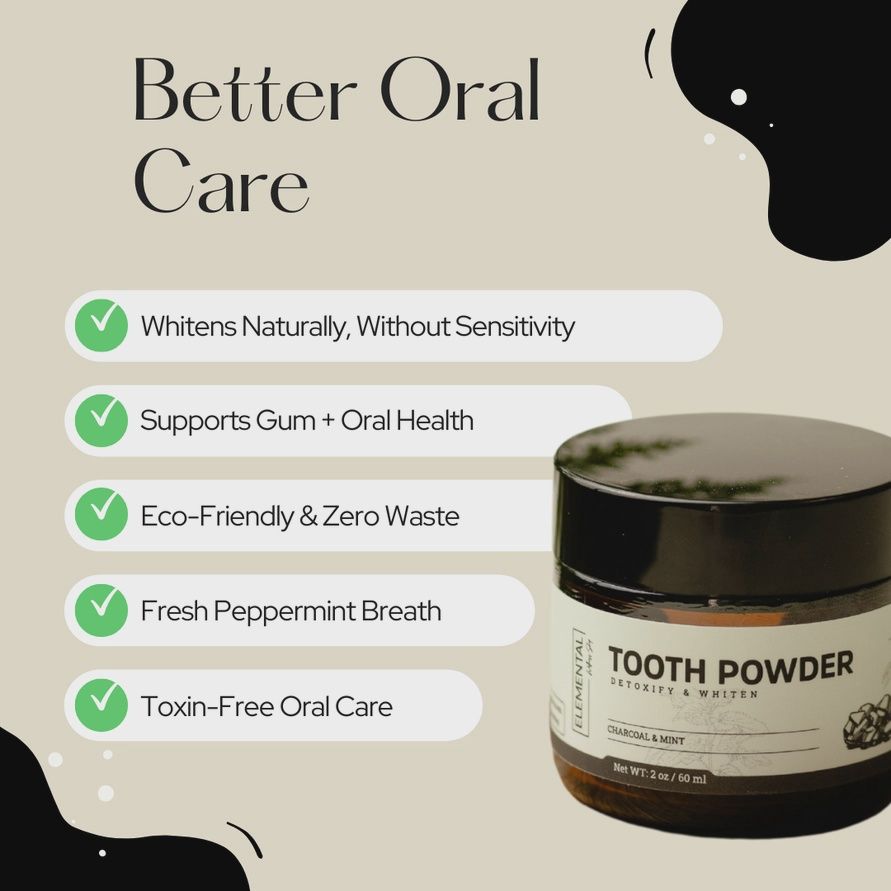 Whitening Tooth Powder | Charcoal Tooth Powder | Mint Flavor