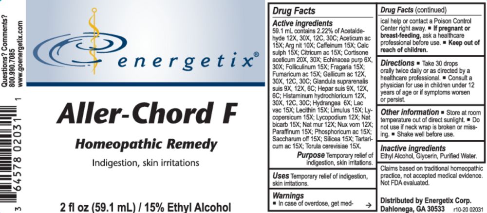 ALLER-CHORD F ENERGETICS