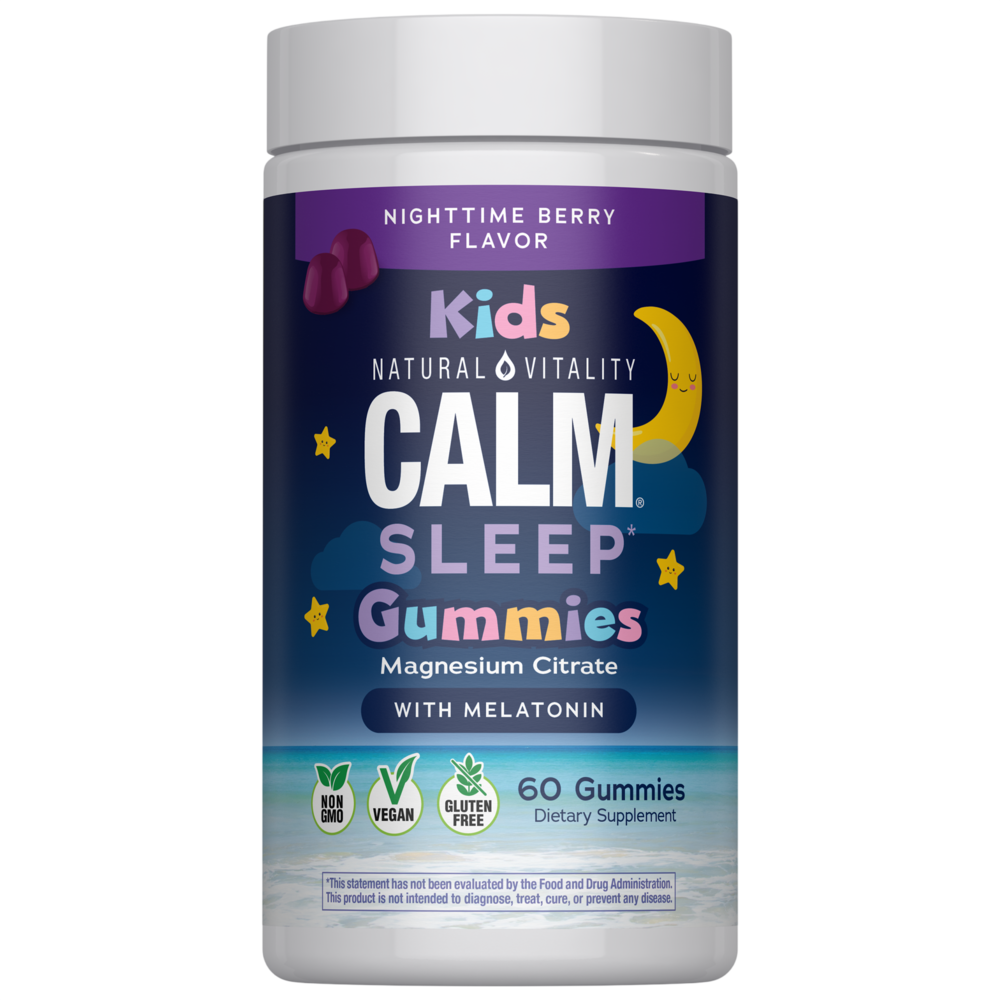 CALM Kids Sleep Gummies Magnesium Citrate with Melatonin, Berry