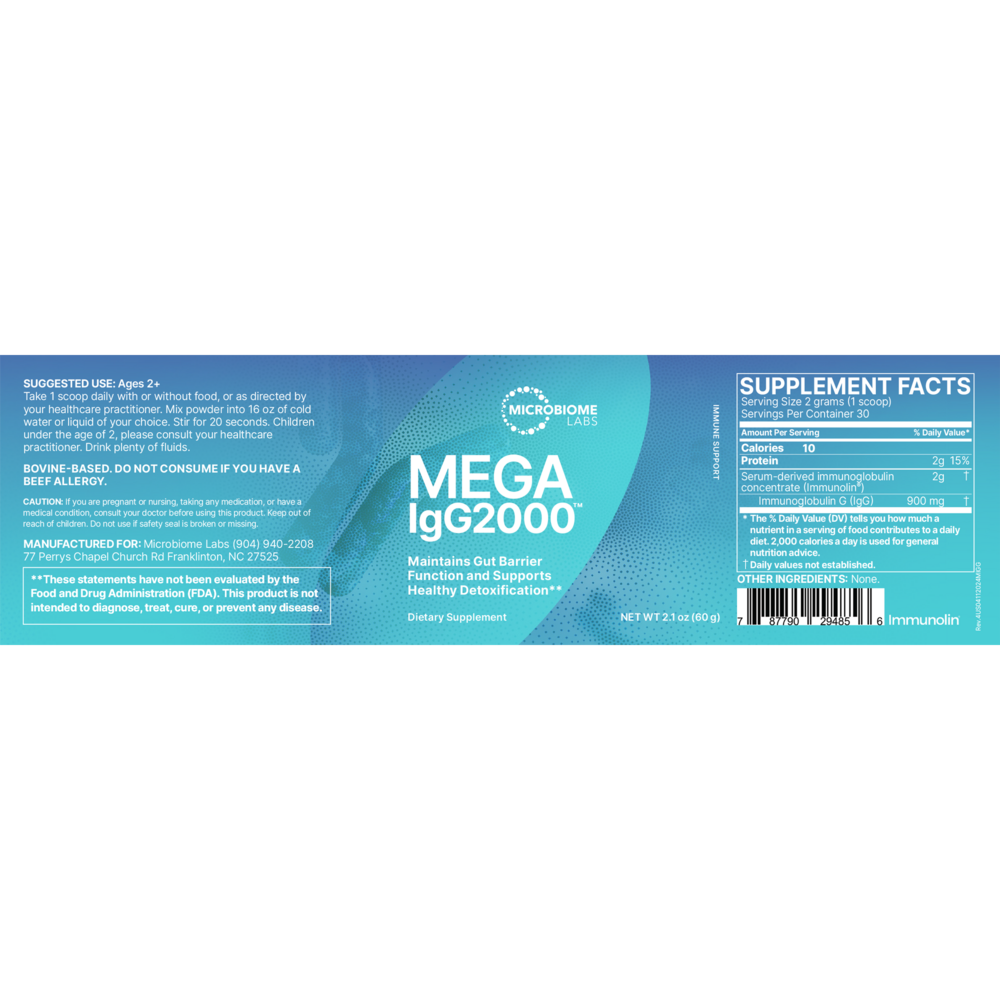 Microbiome Labs MegaIgG2000 Powder
