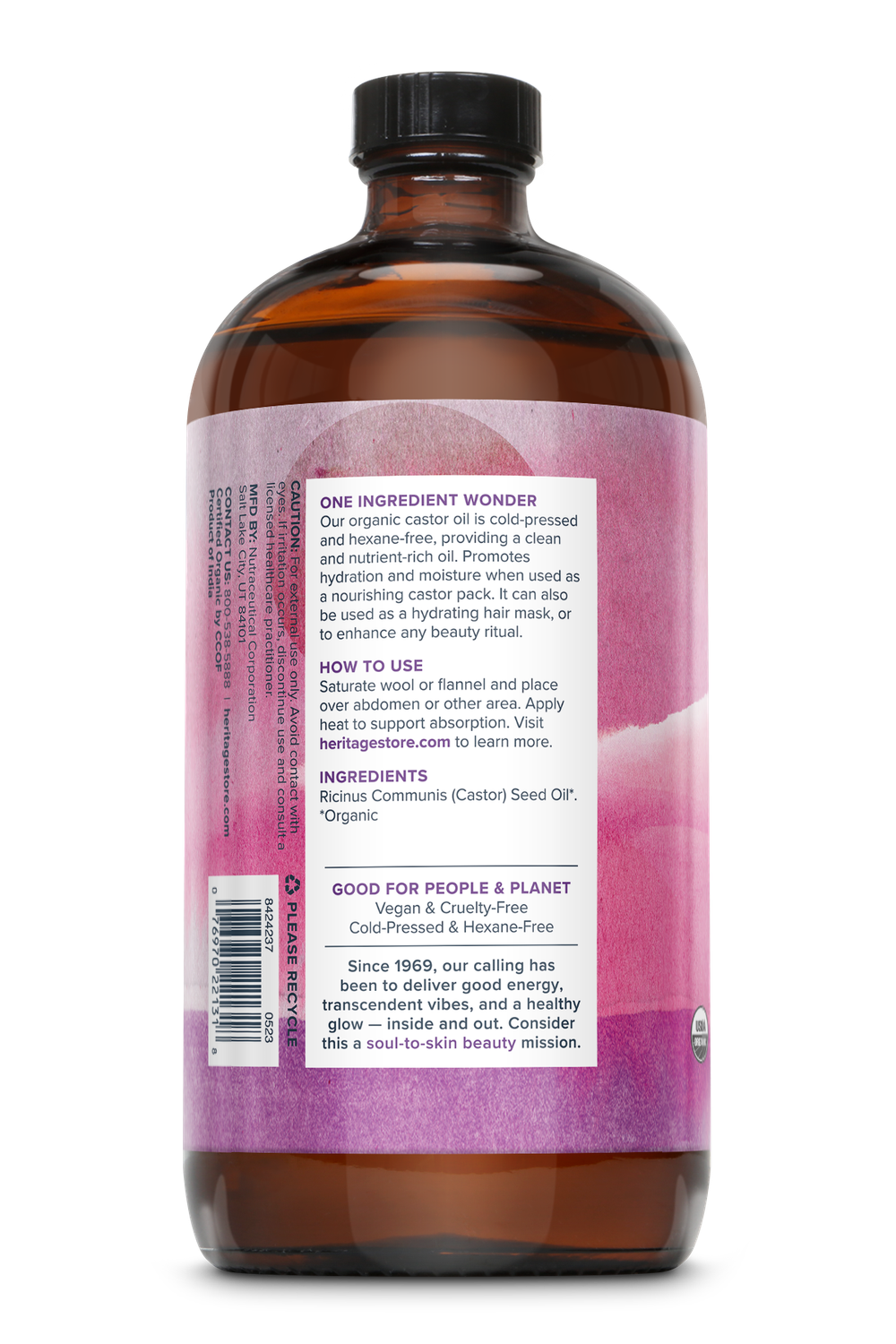 Organic Castor Oil 16 oz/32 oz