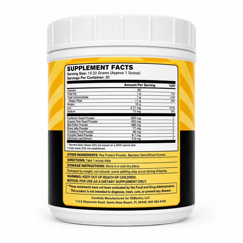 Earthquake Eddie Bee Pollen Power Protein