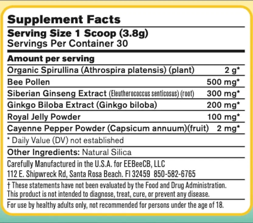 Earthquake Eddie Bee Pollen Power Punch
