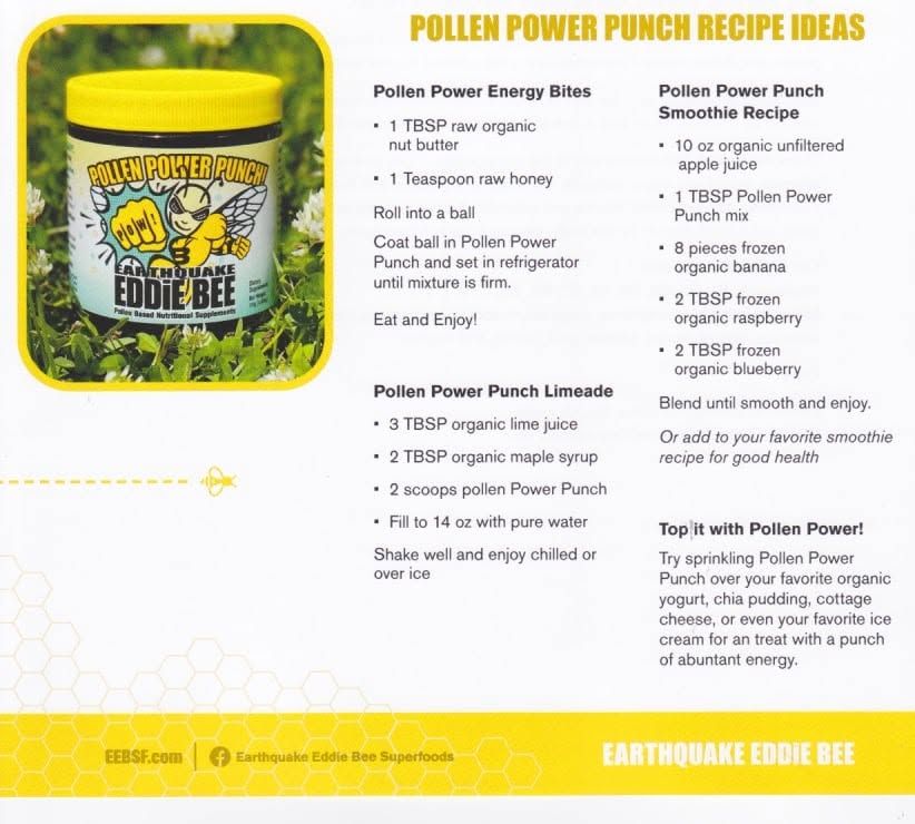 Earthquake Eddie Bee Pollen Power Punch